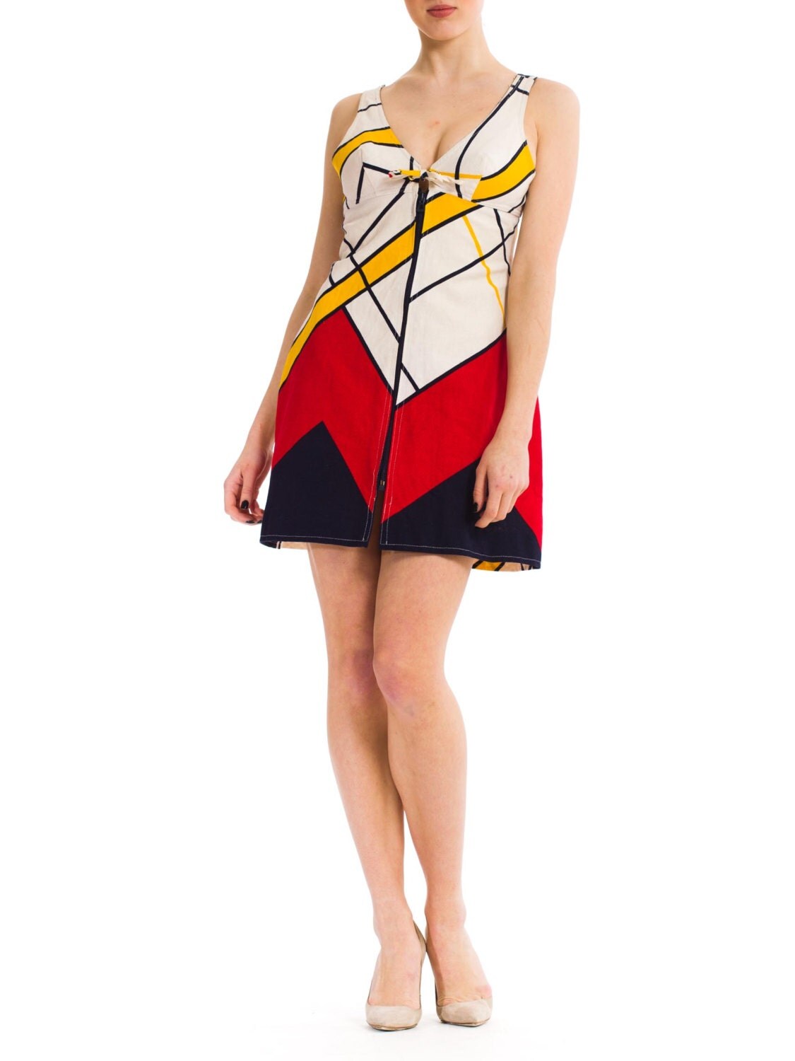 1960s Vintage Mondrian Mod Dress Size: XS by MORPHEWCONCEPT
