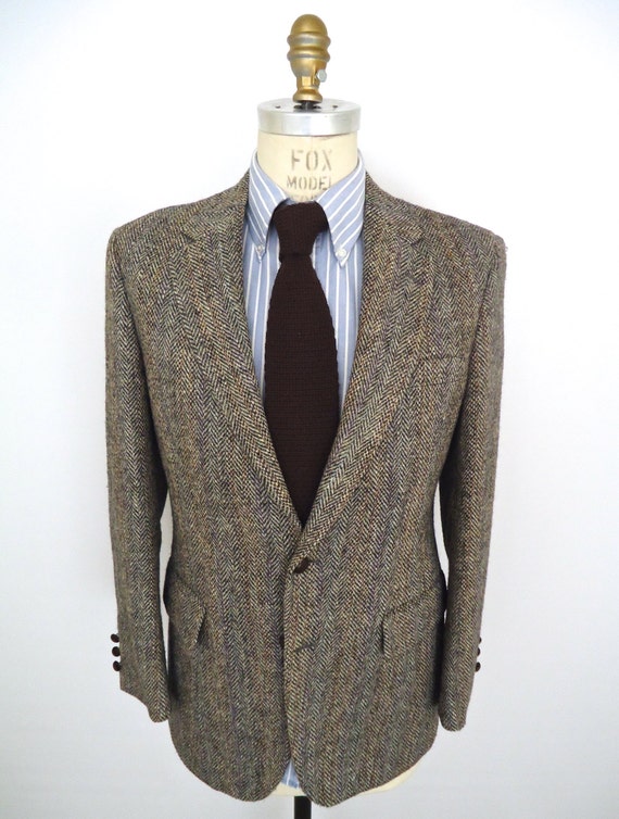 Harris Tweed Sport Coat / vintage gray herringbone by CompanyMan