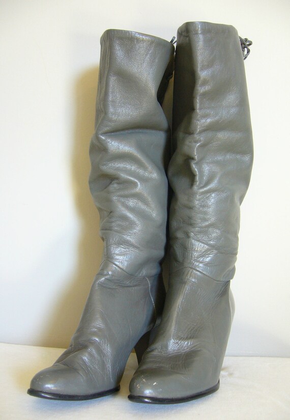 gray tall boots women