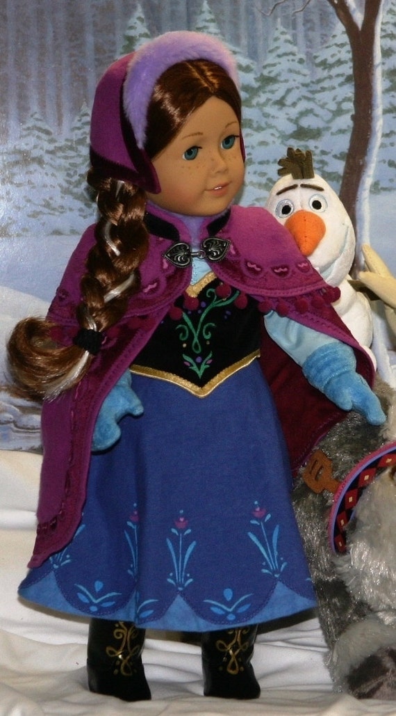 Frozen Anna Costume fits American Girl Doll RESERVED