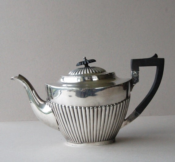 Antique Edwardian silver plate teapot Barker Brothers