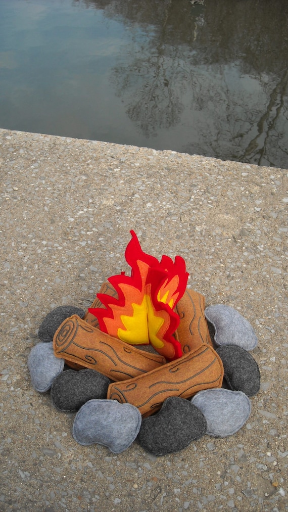 Large Flame Felt Campfire by MaddyRoseCottage on Etsy