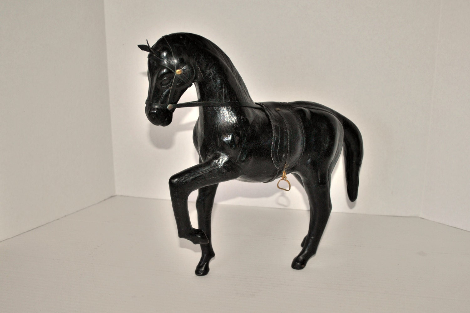 black stallion horse figurine