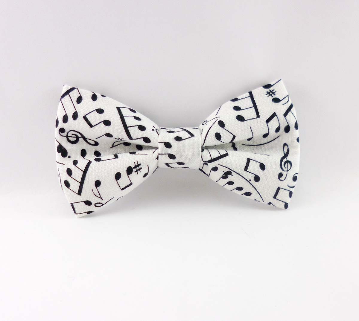 Music note bow tie mens bow ties black and white bow tie