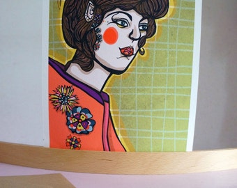 Geisha: A4 giclee print