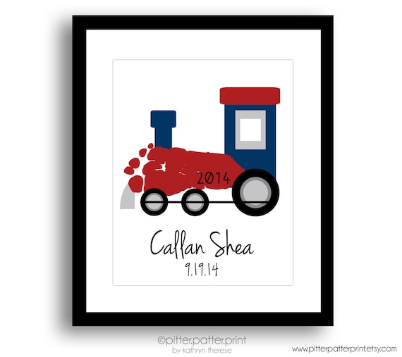 Train Nursery Art Print Transportation by PitterPatterPrint