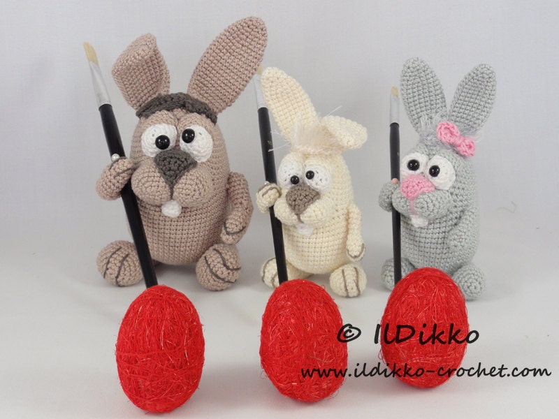 Amigurumi Crochet Pattern Easter Bunnies