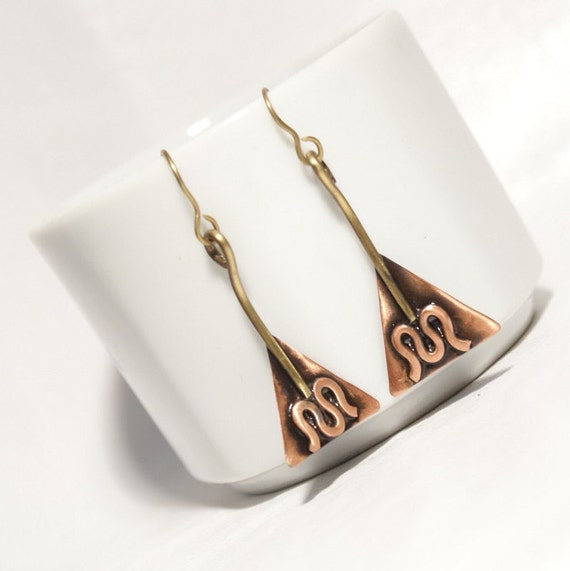 Copper Earrings,Metalwork Earring,Copper Jewelry, Copper Jewelry Handmade, Boho Jewelry,Earthy Jewelry