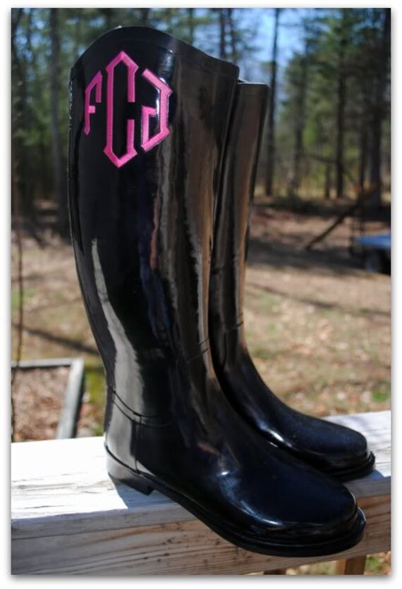 Personalized Monogrammed Rain Boots Women's Rain by TheGiftingSpot