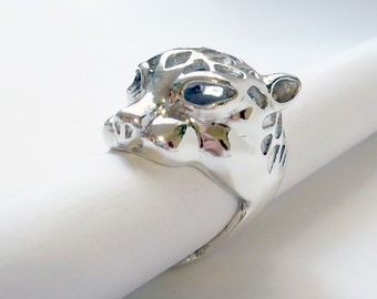 Handmade sterling silver Leopard ring. Grrrr!