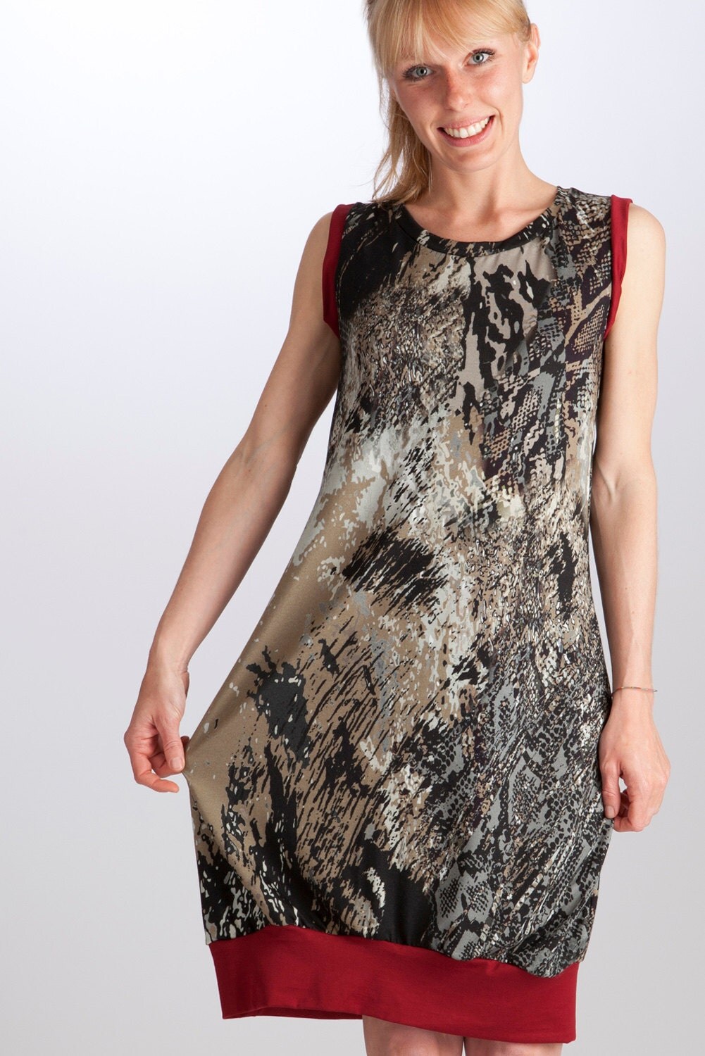 Dress printed jersey