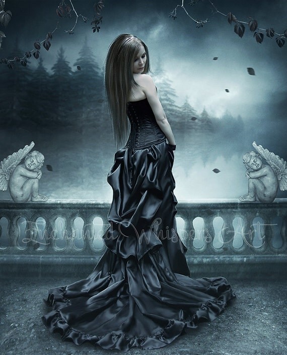 Items Similar To Gothic Victorian Art,gothic Woman Painting,emotional 