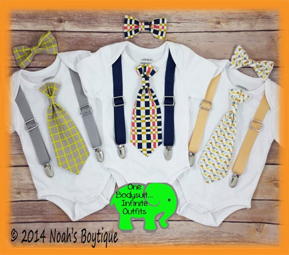 Preppy Baby Boy Clothes - Spring Baby - Suspenders and Bow Tie - Newborn Photo Outfit - Hipster - Baby Boy Outfit - Church Clothes - Easter by NoahsBoytiques