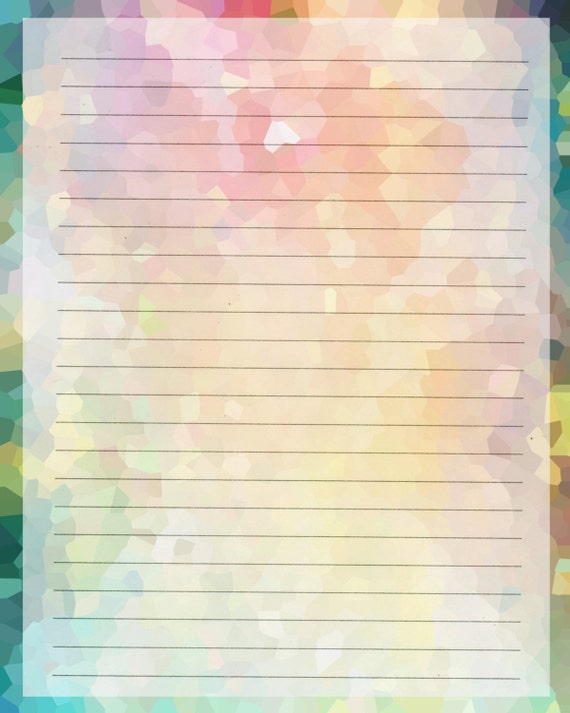 printable journal page instant download rainbow digital