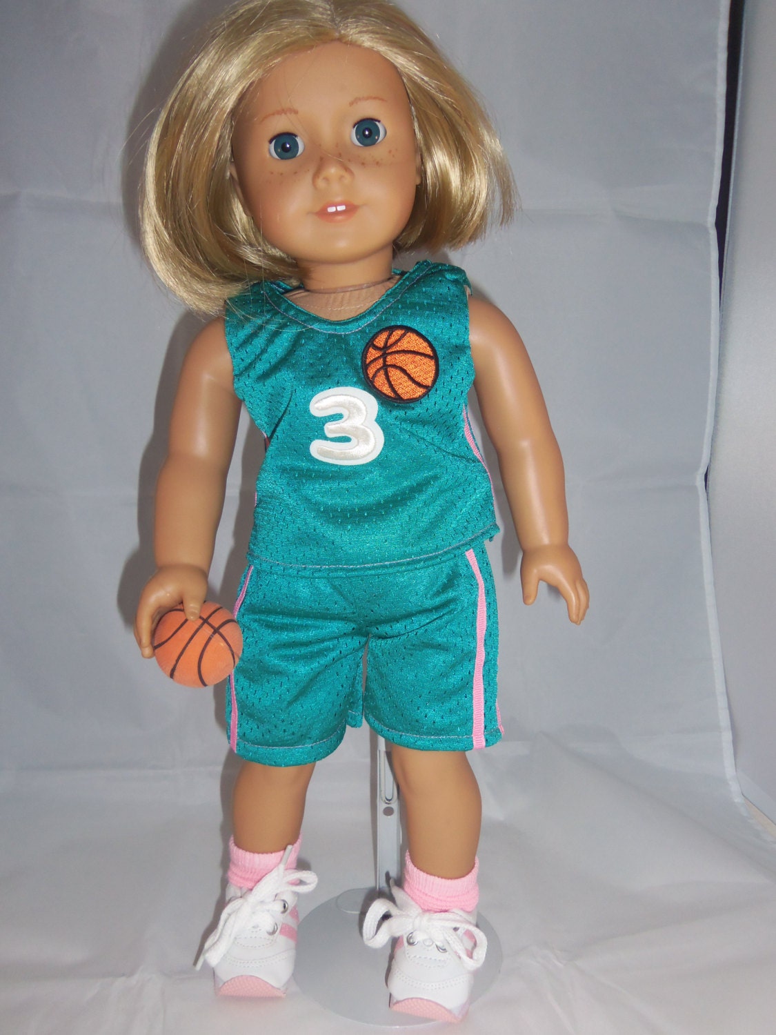 American Girl 18 inch doll Basketball Outfit with ball and