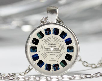 ViewMaster Necklace or ViewMaster Key Ring, ViewMaster pendant, ViewMaster Jewelry, Veiw Master, Vintage Toy, Geekery, London England