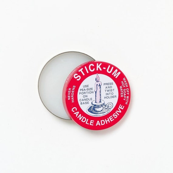 genuine STICK UM Candle stick Adhesive glue 1/2 ounce round