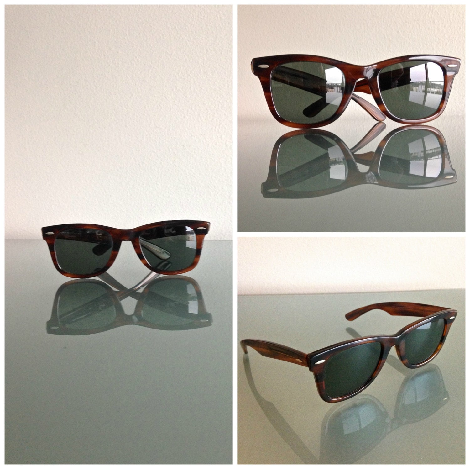 Vintage 1960s Bandl Ray Ban Wayfarer 5022 Sunglasses Mod 60s Tortoise