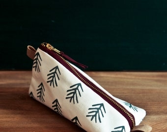 Work at home design pencil case with tree pattern