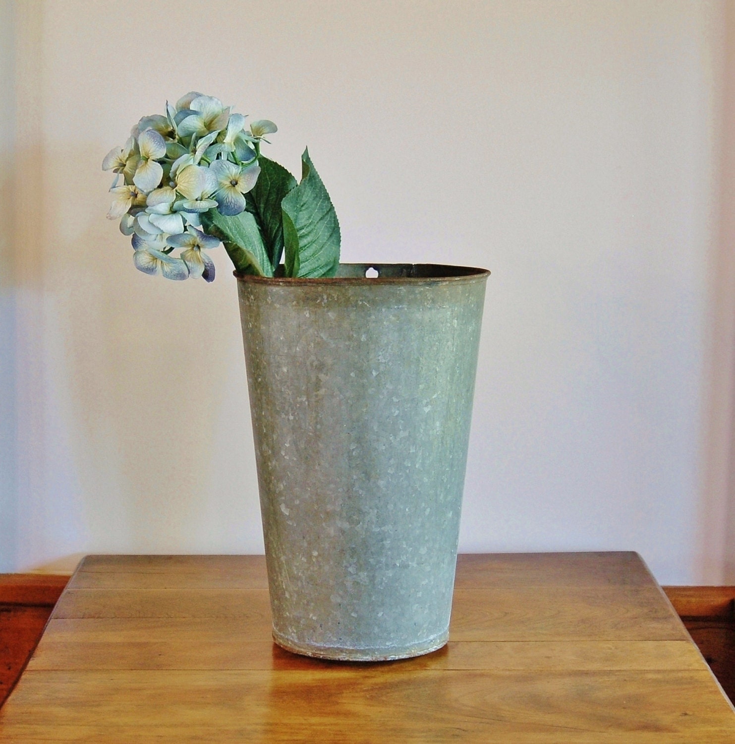 Galvanized Metal Sap Bucket Tall Vermont Maple Sap Bucket