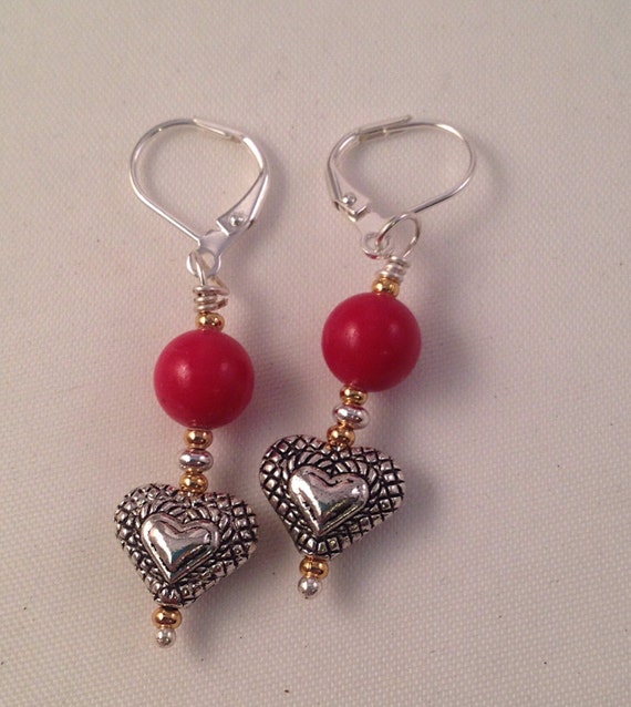 Women's Southwest Red Quartz Beaded Earrings with by Lilyspad58
