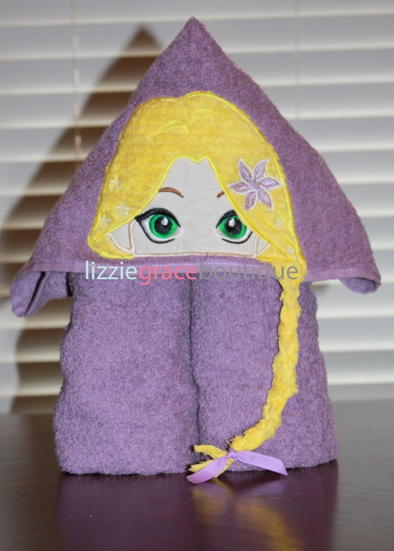 Rapunzel Inspired Hooded Towel Kids Hooded by LizzieGraceBoutique