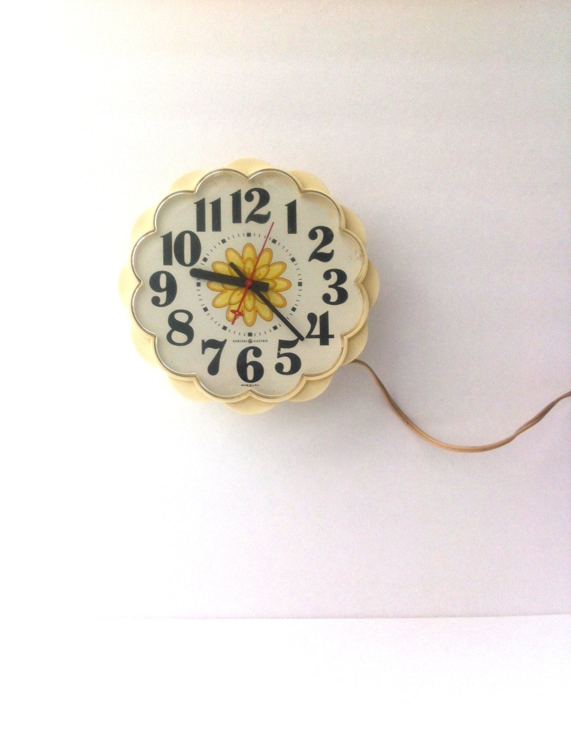 RESERVED for skf General Electric Wall Clock Vintage Plug In