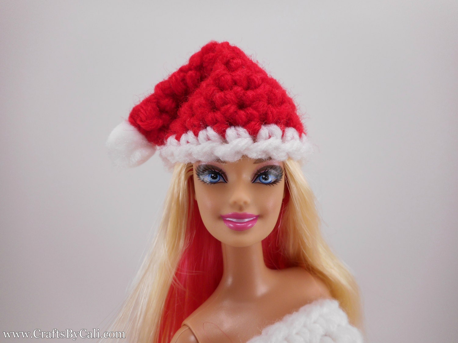 Fashion Doll Santa Hat Barbie Clothes Elf Christmas Red