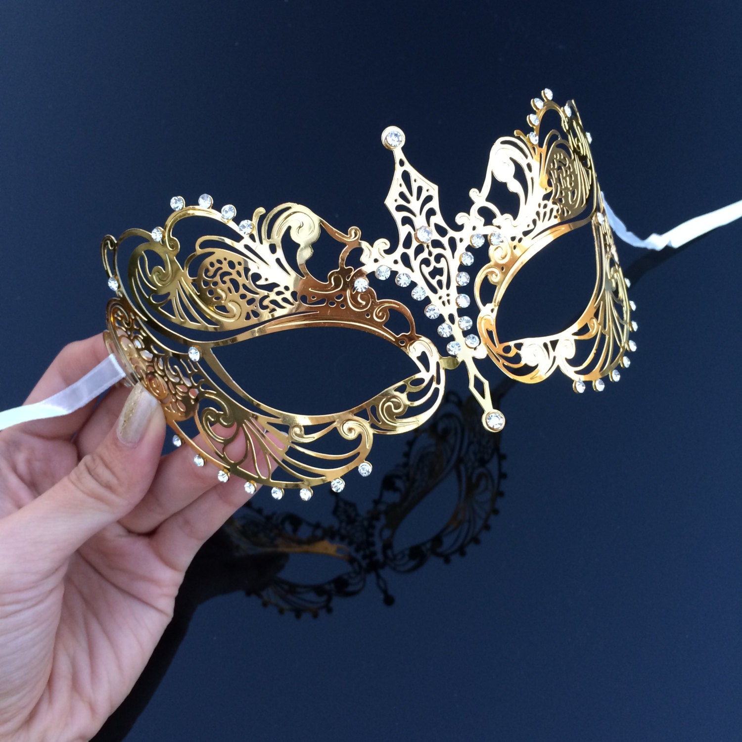 Masquerade Mask Extravagant Gold Mask Gold Masquerade Mask