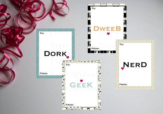 Nerd Girl Problems-DIY Printable-Holiday by PaperWillowDesigns
