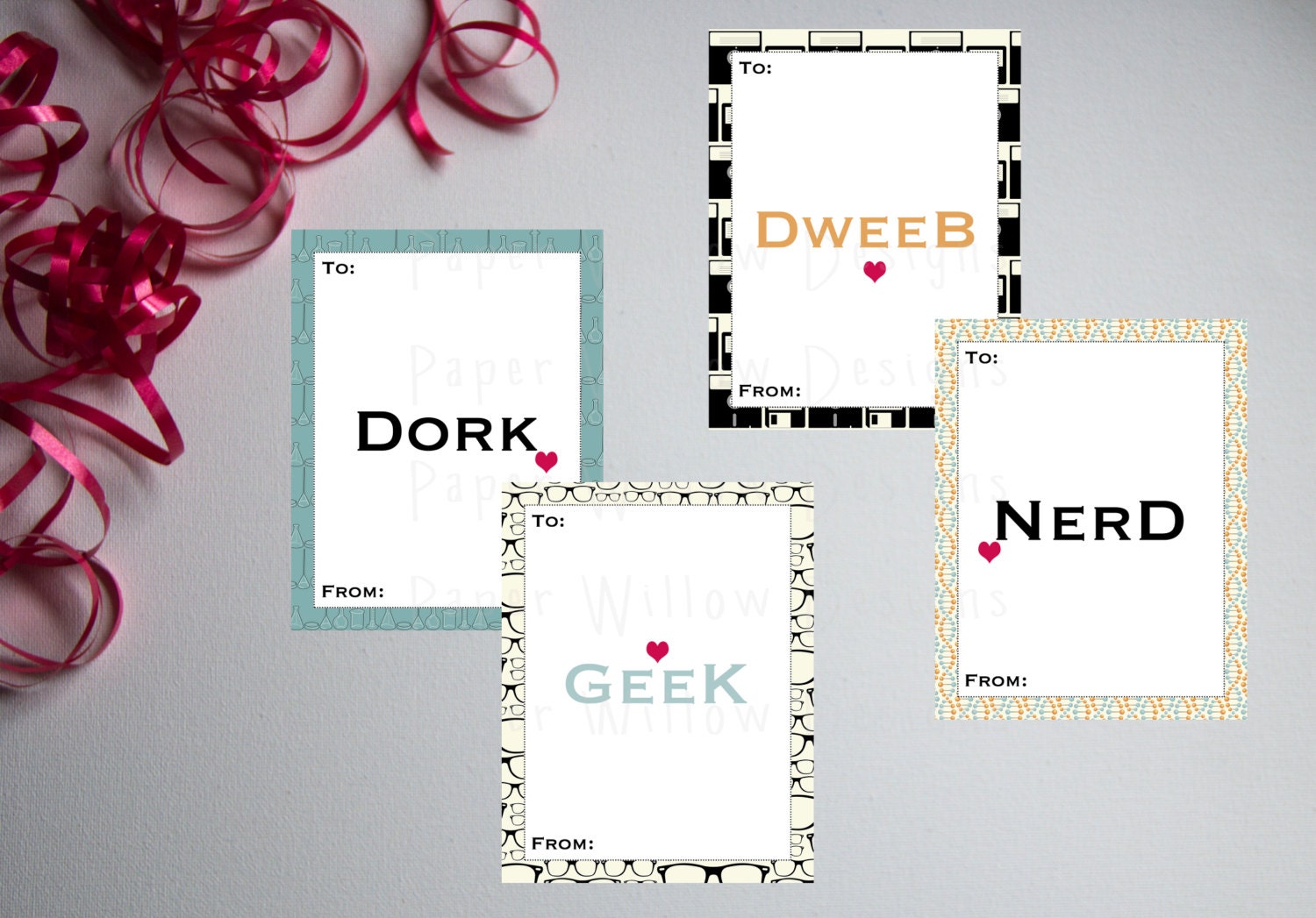 Nerd Girl Problems-DIY Printable-Holiday by PaperWillowDesigns