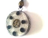 Orgonite pendant-SHUNGIT- Magic-Silver-OM-copper-Tourmaline-protection-energy all-crafted