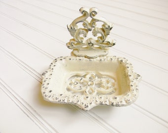 Cast Iron Soap Dish,Vintage Style Soap Dish,Bathroom Soap Dish,Business Card Holder,Shabby Cottage,French Country, Cast Iron Bathroom Decor