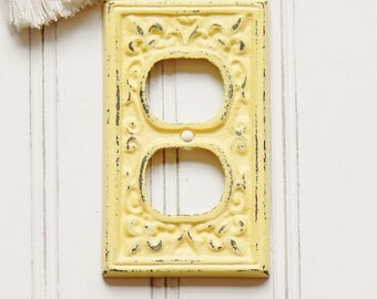 Outlet Cover, Outlet Cover Plate, Light Switch Plate, Socket Cover, Shabby Chic, Electrical Covers, Wall Outlet Plate, French Country