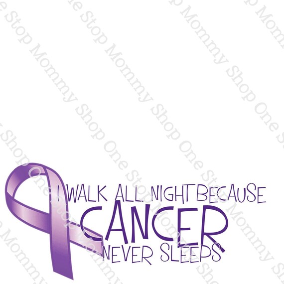 Purple Ribbon / Relay For Life Printable Bag Topper Print at
