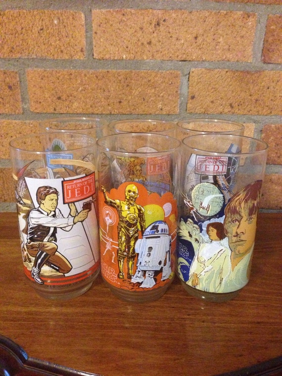 star wars drinking glasses vintage