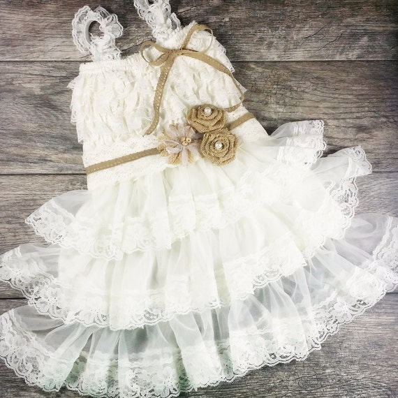  Rustic  Flower  Girl  Dress  Country  Wedding  by 