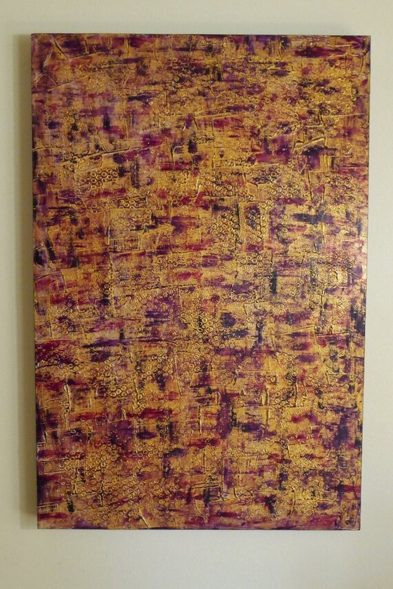 Textured Wood Panel Painting Original Painting by PattyEvansArt