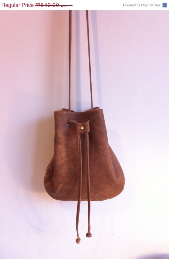 On sale / Brown bucket bag / Brown shoulder bag / by BagsByPancha