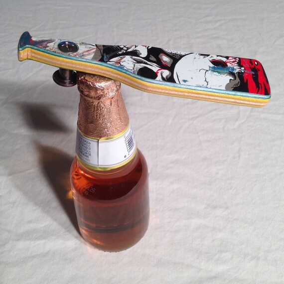 Recycled skateboard bottle opener 43
