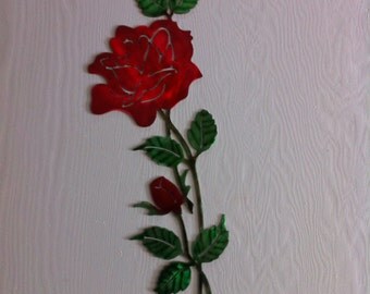 Metal Wall Roses Metal Wall Flower Metal Dyed Flower Metal Wall Roses