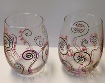 decorative wine glasses