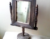 Antique Wooden mirror, grandpa's shaving mirror