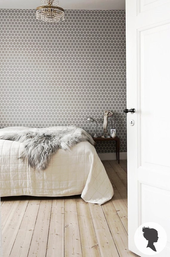 Peel and Stick Honeycomb Removable Wallpaper M012 by Livettes