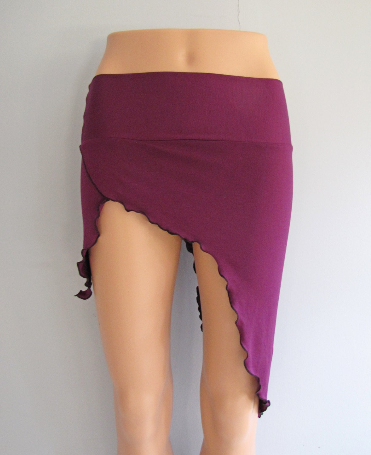 Mini Yoga Skirt CHOOSE Your SIZE in Plum by LunarRoseDesigns