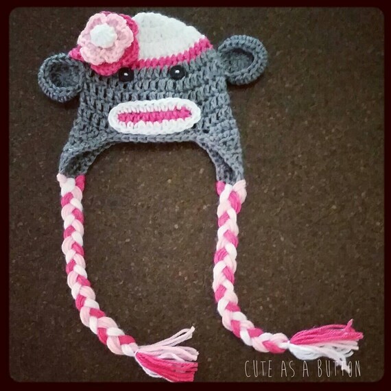 baby crochet sock monkey hat crochet beanie baby crochet