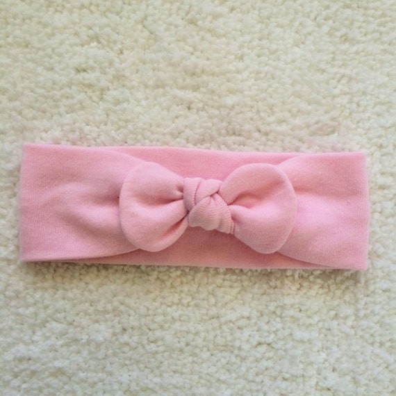 Baby Pink Knot Headband Sizes Newborn Toddler