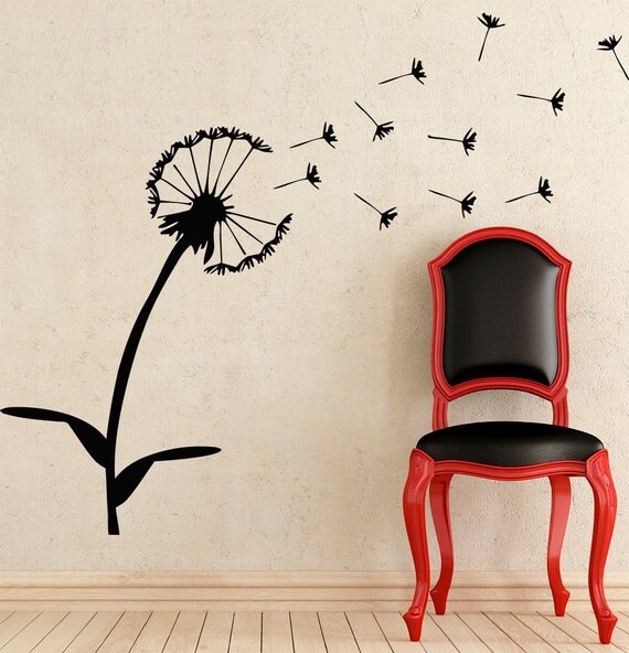 Wall Decals Dandelion Flower Decal Vinyl Sticker By Cozydecal 