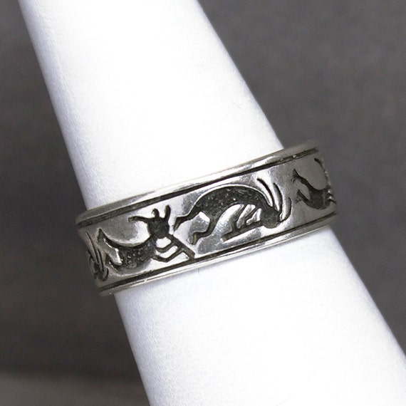 Sterling Silver Kokopelli Band by Shube's Inc. by JMPierceJewelry