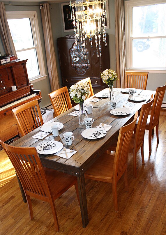 Items similar to 8' Upcycled Pallet Wood Handmade Table, Kitchen